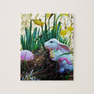 Easter Bunny with a pink egg Jigsaw Puzzle