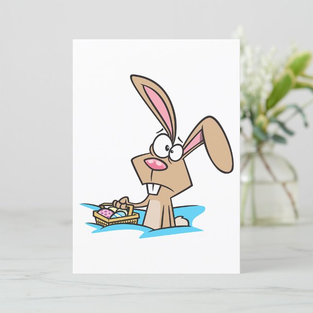 Easter Bunny with Basket of Eggs Invitation (Creator Uploaded)