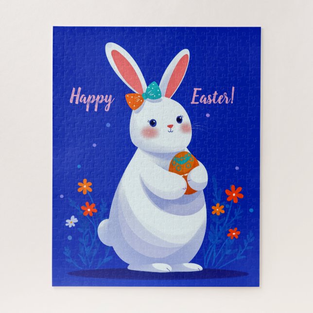 Easter Bunny with Blue Background  Jigsaw Puzzle (Vertical)