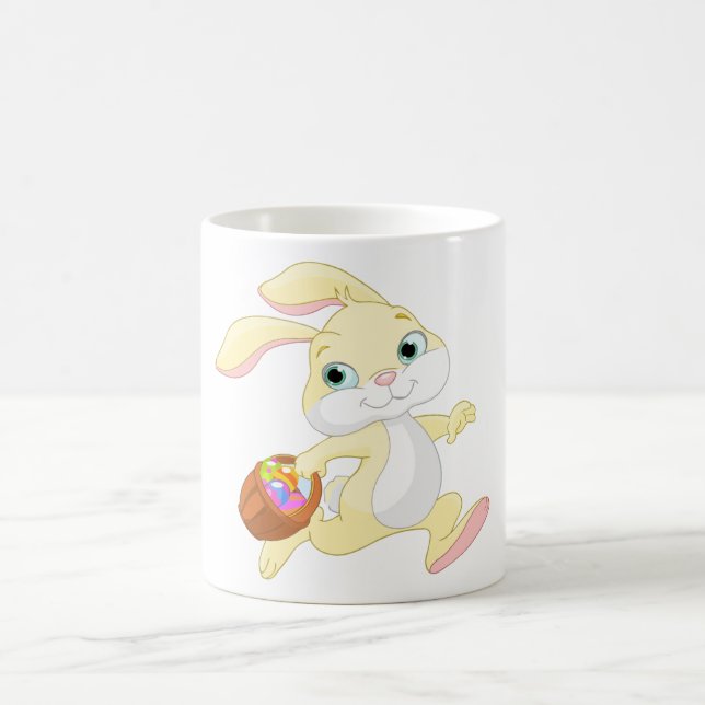 EASTER BUNNY WITH COLORFUL EASTER EGG BASKET MAGIC MUG (Center)