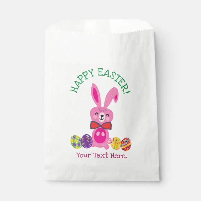 Easter Bunny With Easter eggs Favour Bag (Front)