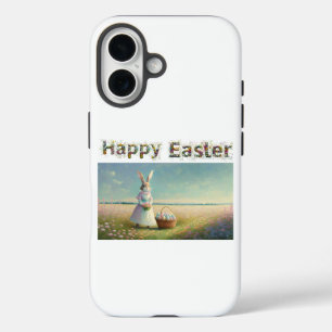 Easter bunny with Easter Eggs Happy Easter iPhone 16 Case