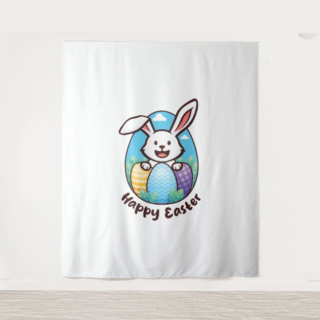 Easter Bunny with eggs (on light colours) Tapestry (Front)