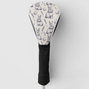 Easter Bunny with Eggs Spring Pastel Pattern (13) Golf Head Cover