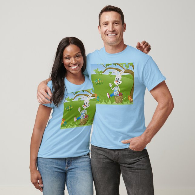 Easter Bunny with Eggs Unisex T-Shirt (Unisex)