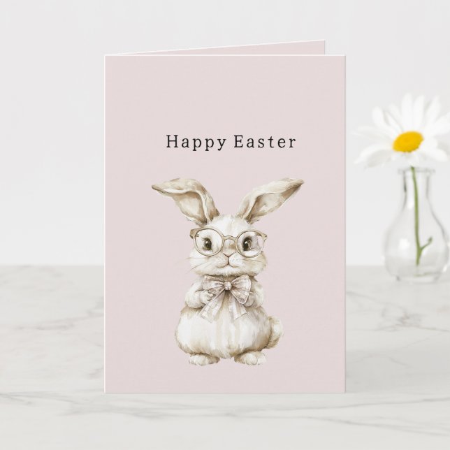 Easter Bunny with Glasses Card (Small Plant)