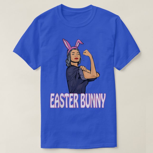 Easter Bunny Women Girl Feminism Easter Egg Femini T-Shirt (Design Front)