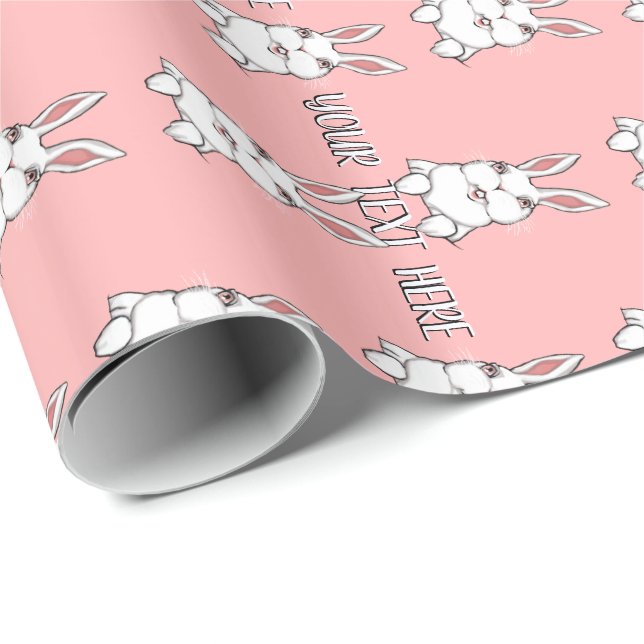 Easter Bunny Wrapping Paper Personalised Paper (Roll Corner)