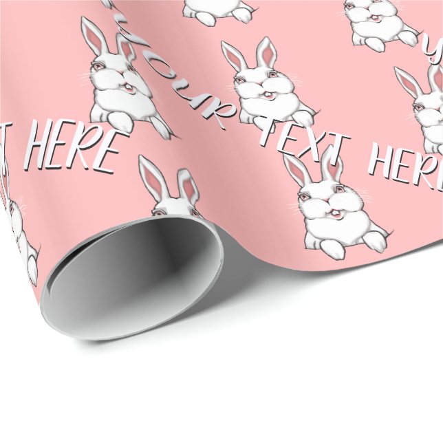 Easter Bunny Wrapping Paper Personalised Paper (Roll Corner)