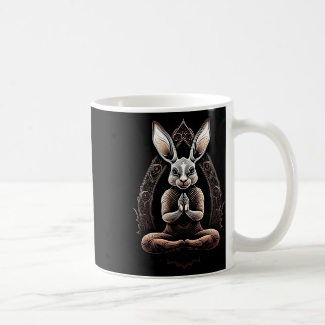 Easter Bunny Yoga Pose Easter  Coffee Mug (Right)