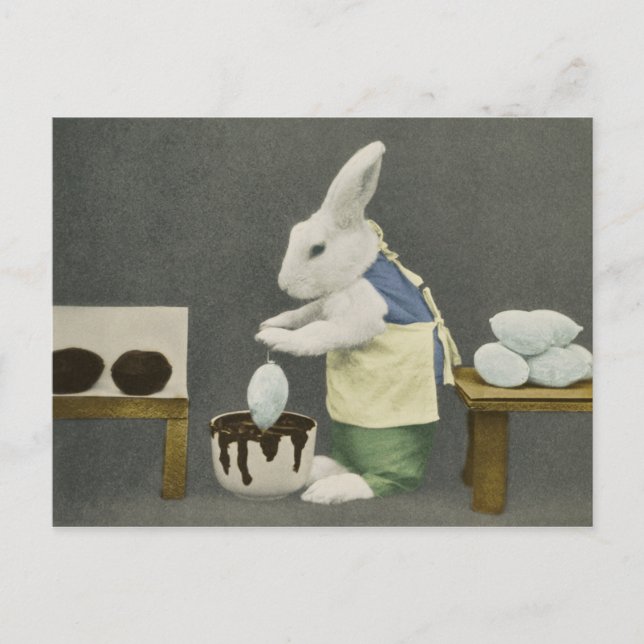 easter Bunny's chocolate eggs Postcard (Front)