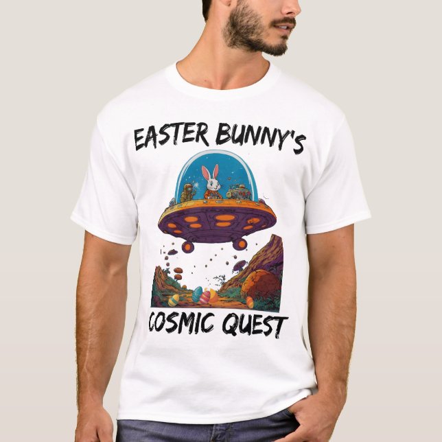 Easter Bunny's Cosmic Quest T-Shirt (Front)