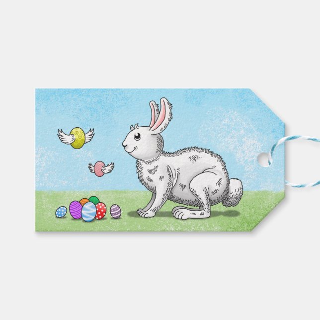 Easter Bunny's Egg Hunt Gift Tags (Front (Horizontal))