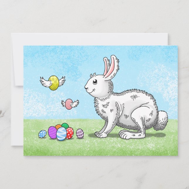 Easter Bunny's Egg Hunt Holiday Card (Front)