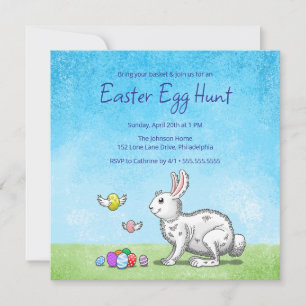 Easter Bunny's Egg Hunt Invitation