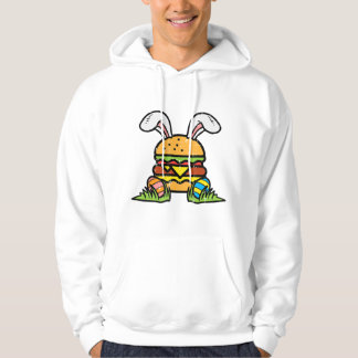Easter Burger Bunny Eggs Cute Food Foodie Men Wome Hoodie