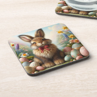 Easter butcher with a cute rabbit coaster
