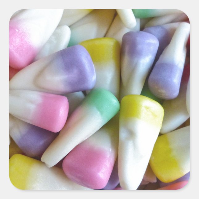 Easter Candy Corn Square Sticker (Front)