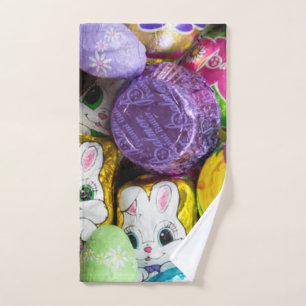 Easter candy foil hand towel
