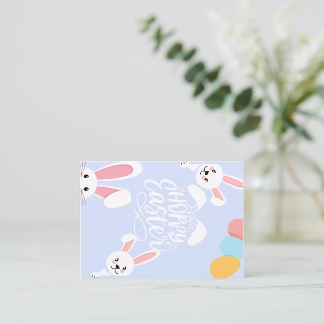 Easter card (Blue) (Standing Front)