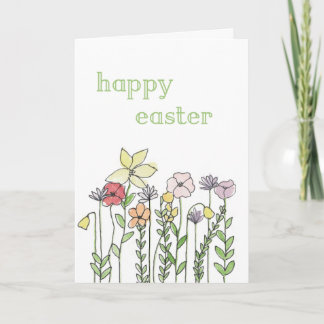 Easter card - flower illustration