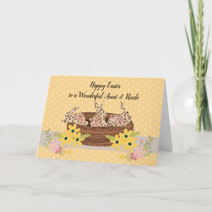Easter Card for Aunt and Uncle with Bunnies