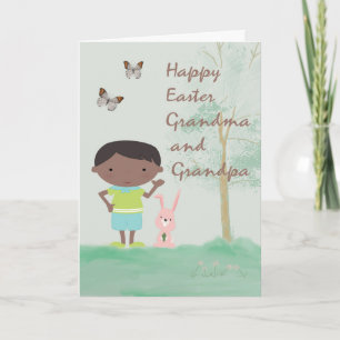 Easter Card for Grandma & Grandpa from Black Boy
