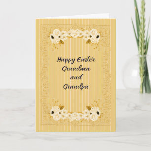 Easter Card for Grandma & Grandpa Gold Coloured