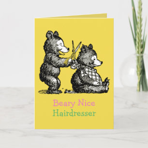 Easter Card for Hairdresser - Beary Nice