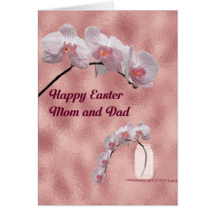 Easter Card for Mum & Dad Orchid Design