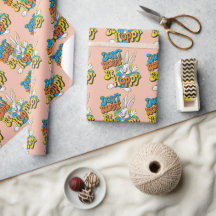 Easter CarD funny Bunny  Square Wrapping gift