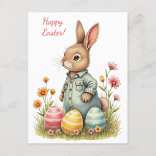 Easter card in soft pastel colors