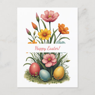 Easter card in soft pastel colours
