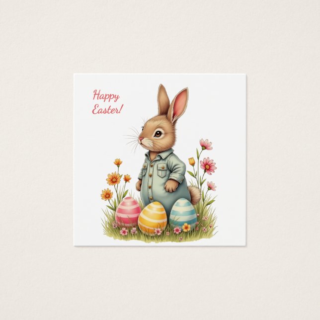 Easter card in soft pastel colours (Front)