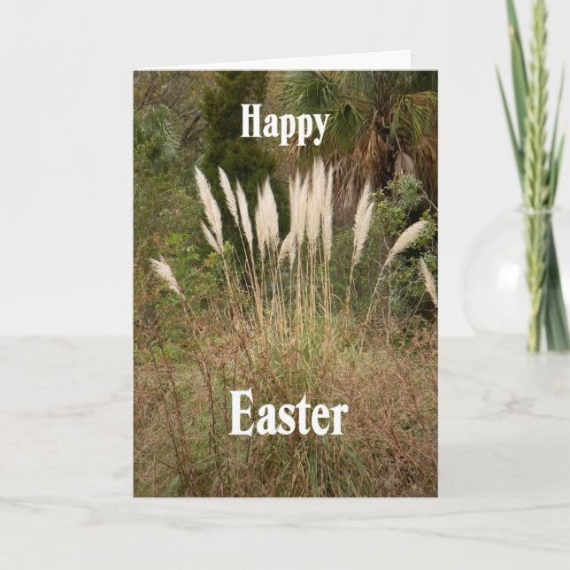Easter Card Religious, Wild Grasses (Front)