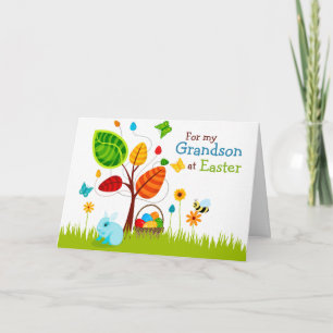 Easter Card Tree Eggs for Grandson