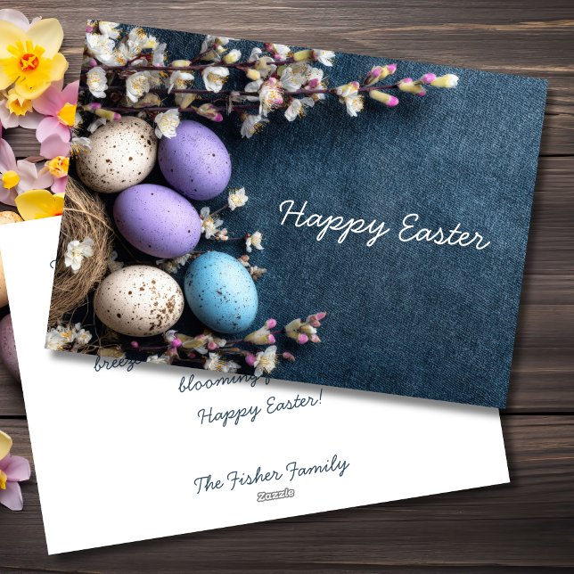 Easter Card with Flowers and Easter Eggs (Creator Uploaded)