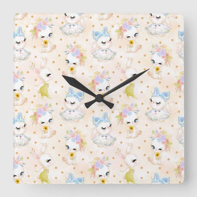 Easter Cards Square Wall Clock (Front)