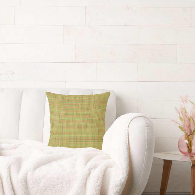 Easter Carrot Colours Plaid Pattern Cushion (Couch)