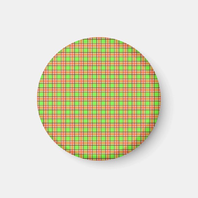 Easter Carrot Colours Plaid Pattern Magnet (Front)