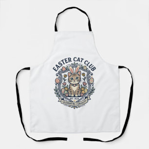 Easter Cat Cat Graphic Tee Art - Easter Cat Club_1 Apron