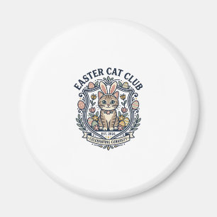 Easter Cat Cat Graphic Tee Art - Easter Cat Club_1 Magnet