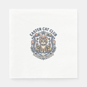 Easter Cat Cat Graphic Tee Art - Easter Cat Club_1 Napkin