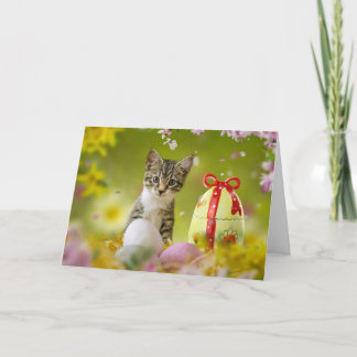 Easter cat holiday card