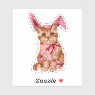 Easter Cat Sticker