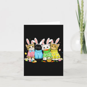 Easter Cats Bunny Rabbit for Teens Boys Girls Kids Card