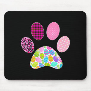 Easter Cats Dogs Lover Leopard Cat Dog Paw Easter Mouse Pad