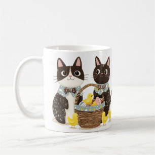 Easter Cats Easter Basket Baby Chicks Coffee Mug