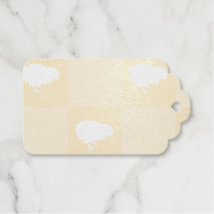 Easter Chequerboard Pattern with White Chick Motif Gift Tags