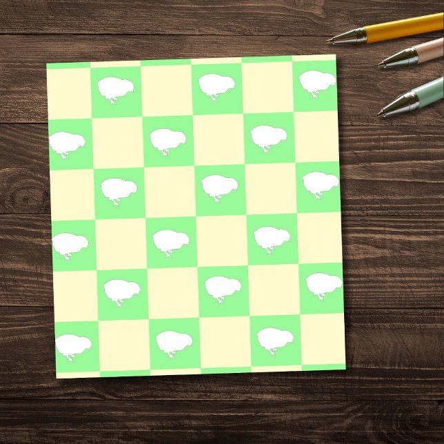 Easter Chequerboard Pattern with White Chick Motif Notepad (Creator Uploaded)